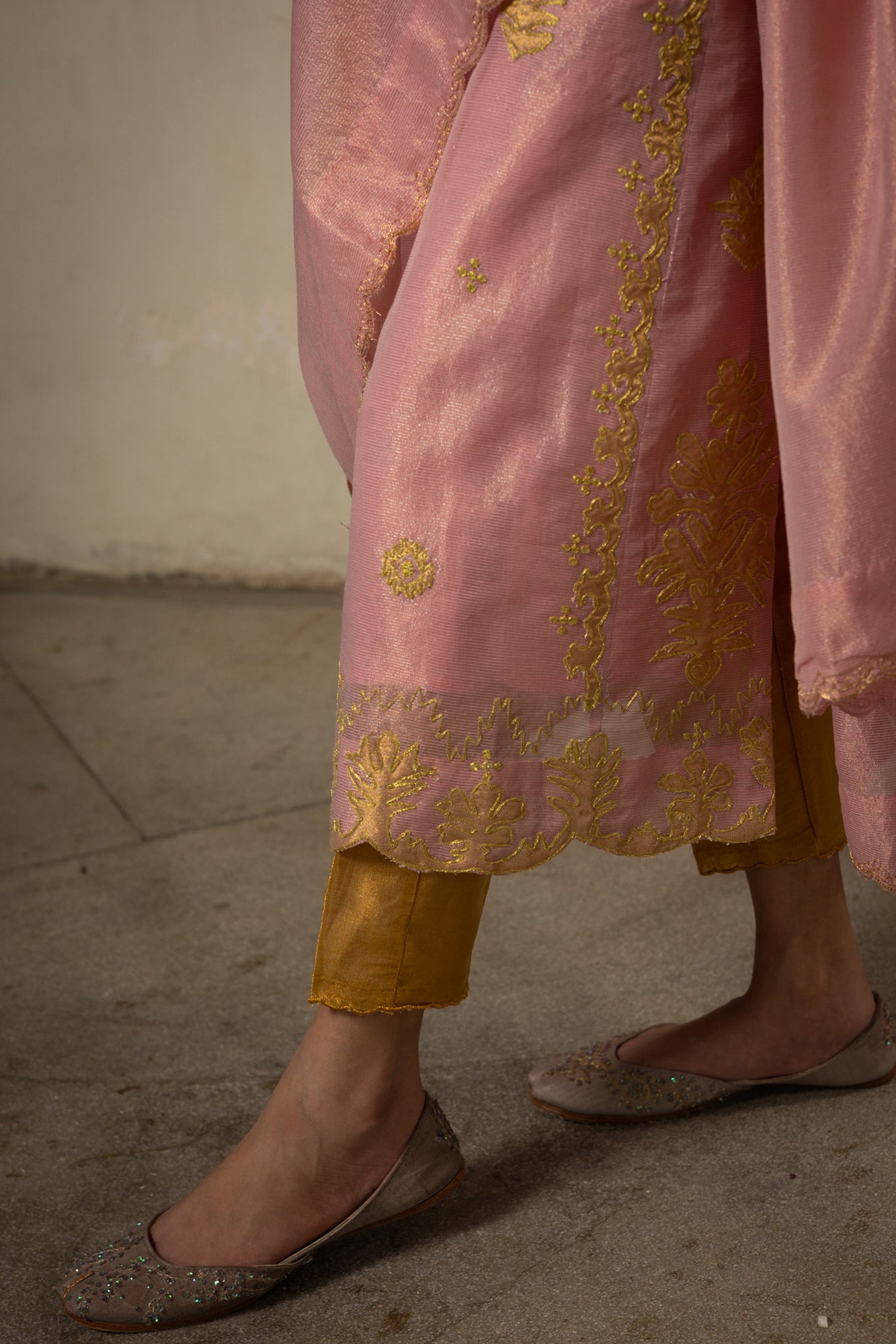 Rose Mist Embroidered Ensemble