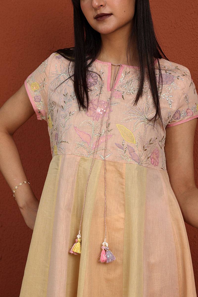 Floral Embroidered Kalidaar Ensemble
