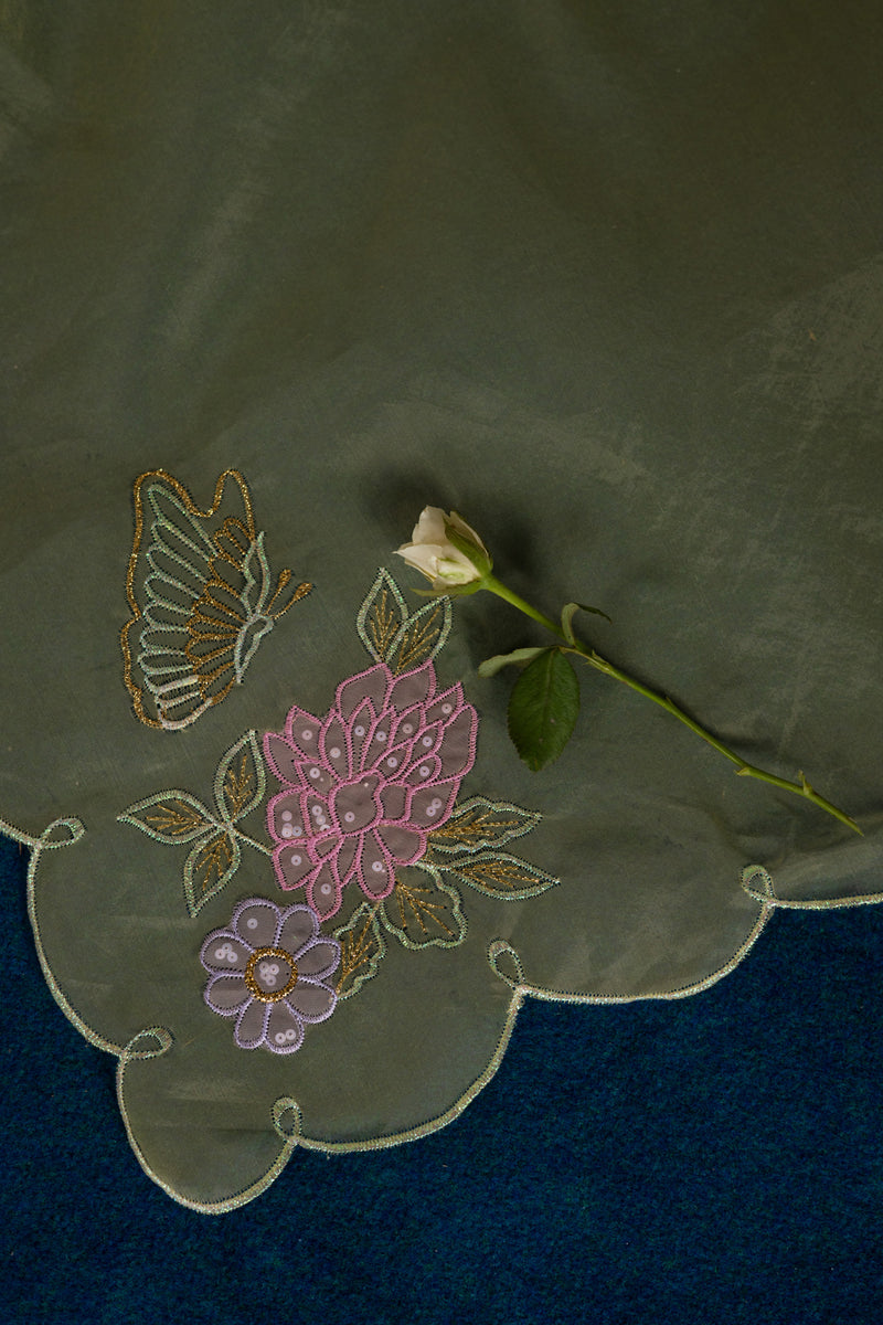 Phool Embroidered Gharara Ensemble