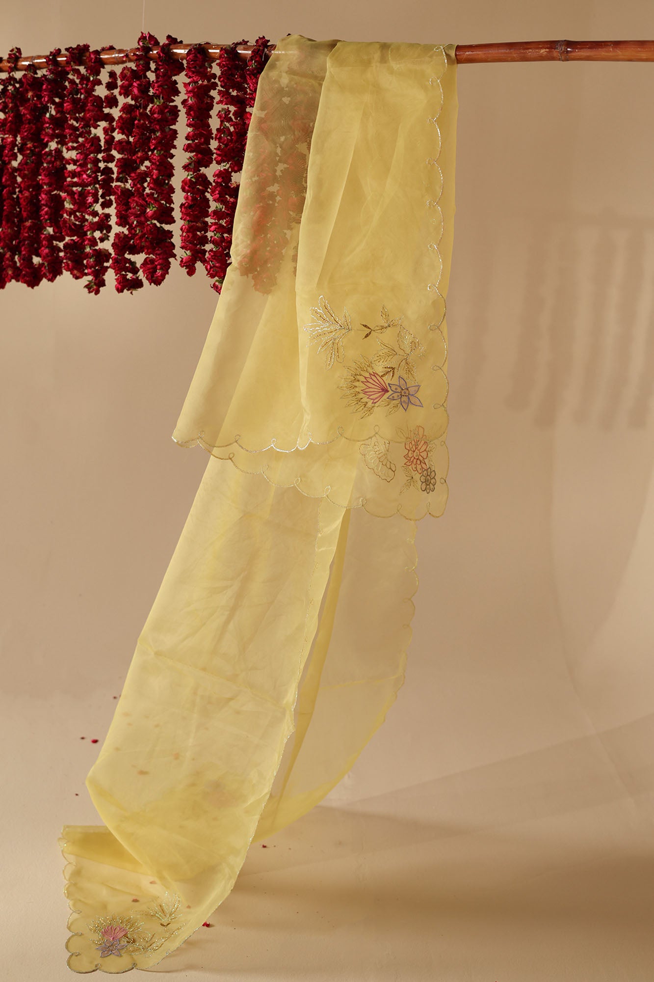 Gulnar Embroidered Gharara Ensemble