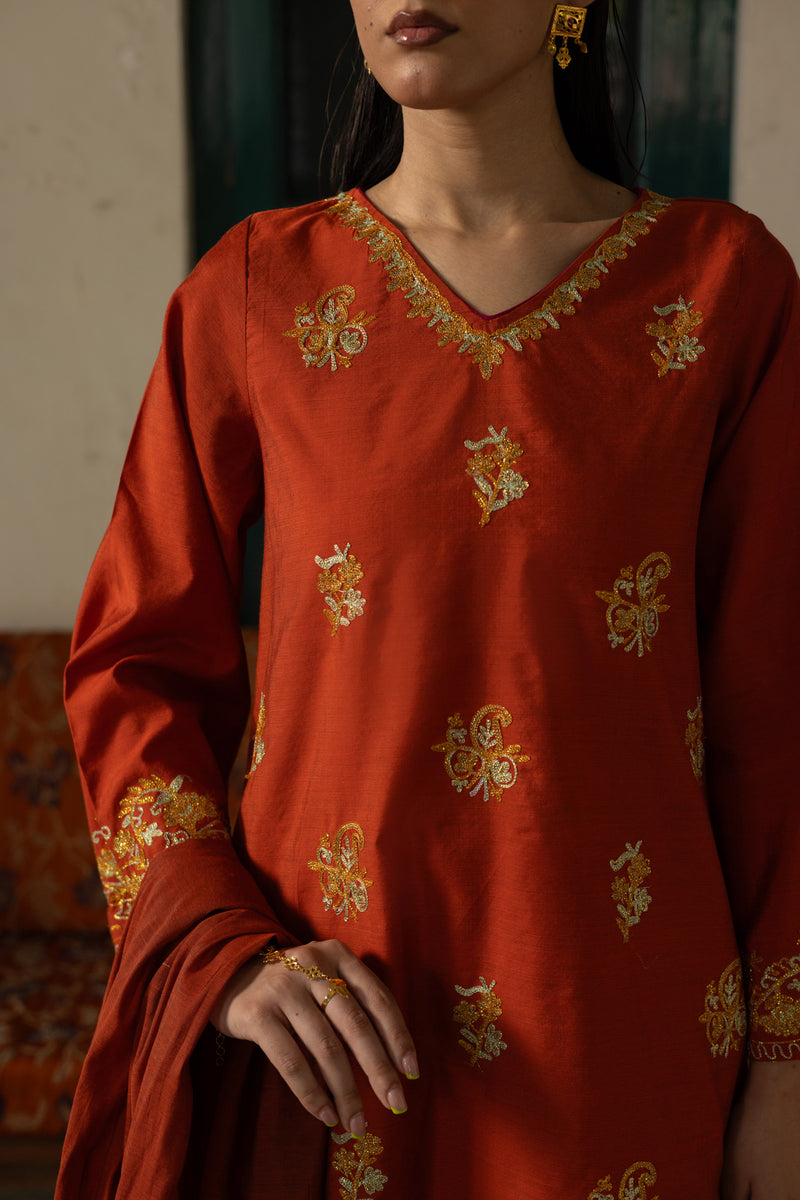 Embroidered Opulent 3-Piece Ensemble