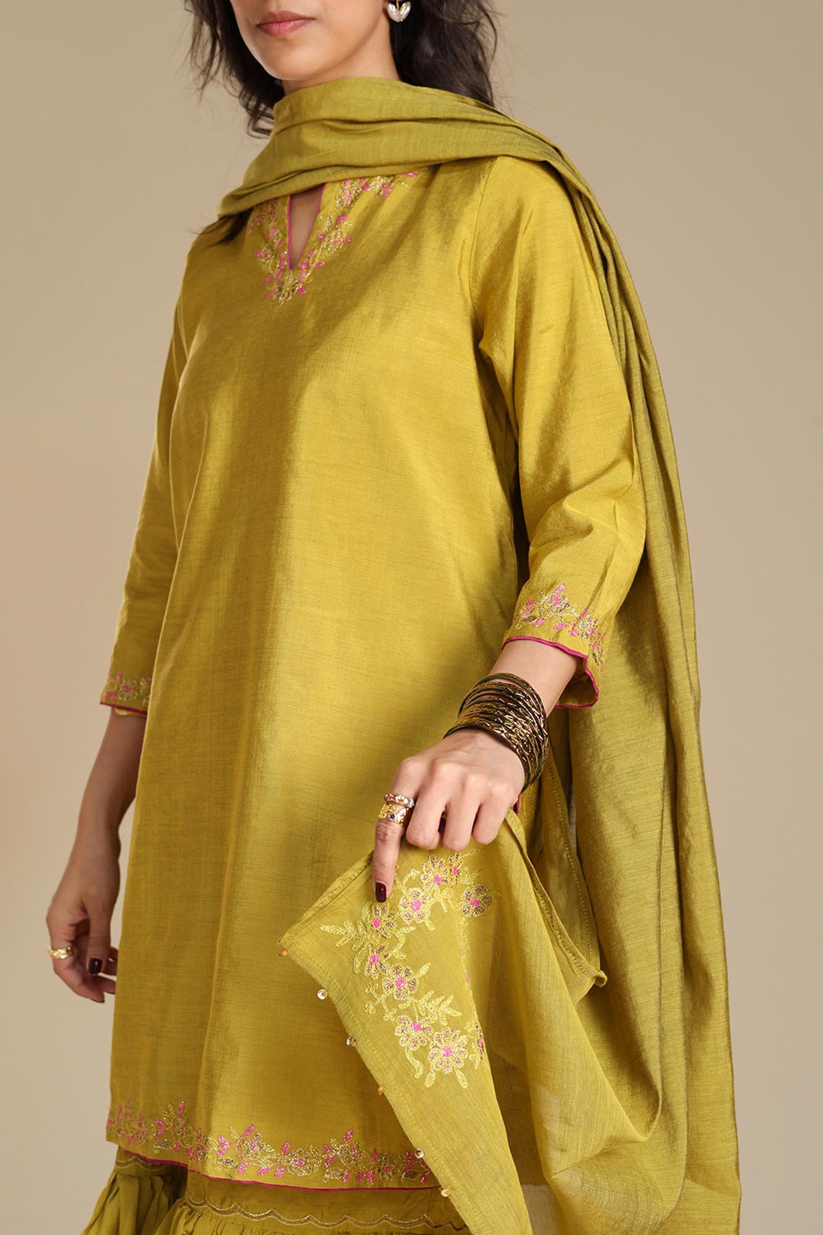 Serene Embroidered Gharara Ensemble