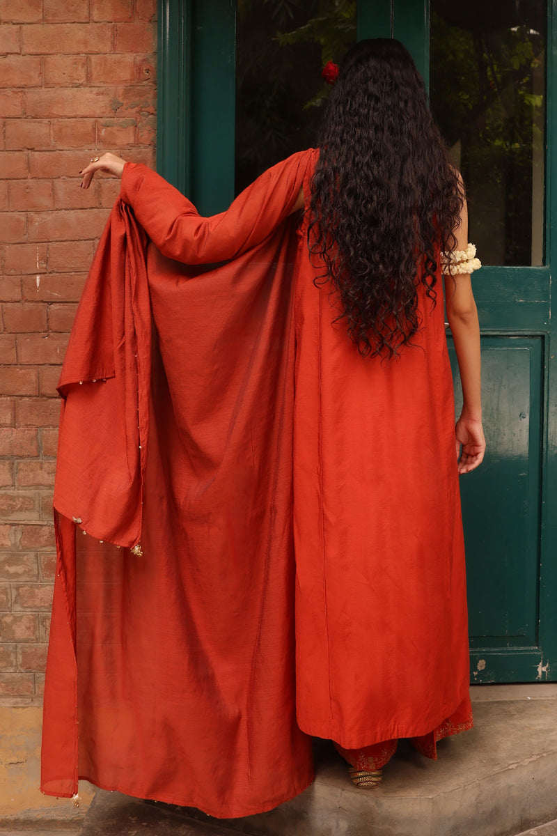 Burnt Rose Flared Ensemble