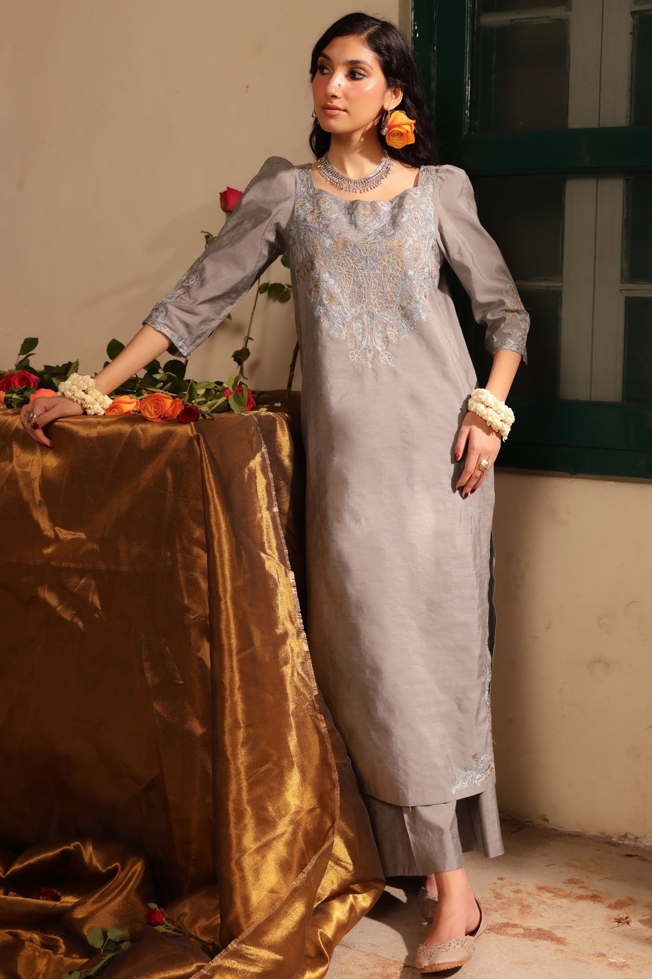Embroidered Haze Set