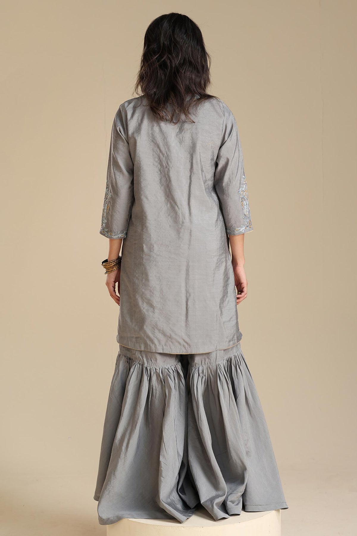 Gilded Embroidered Gharara Set