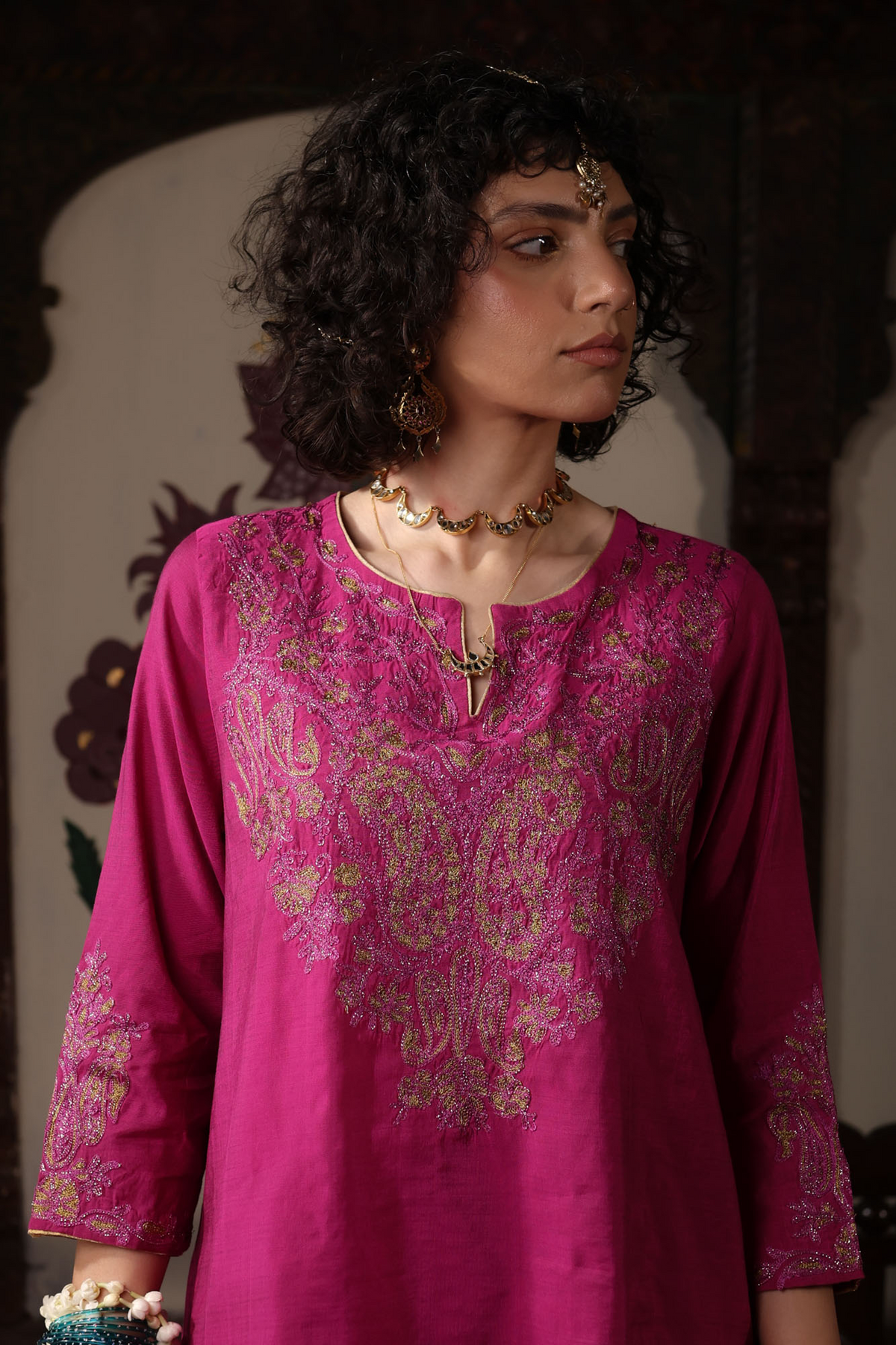 Gilded Embroidered Gharara Set