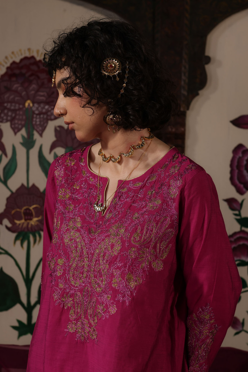 Gilded Embroidered Gharara Set