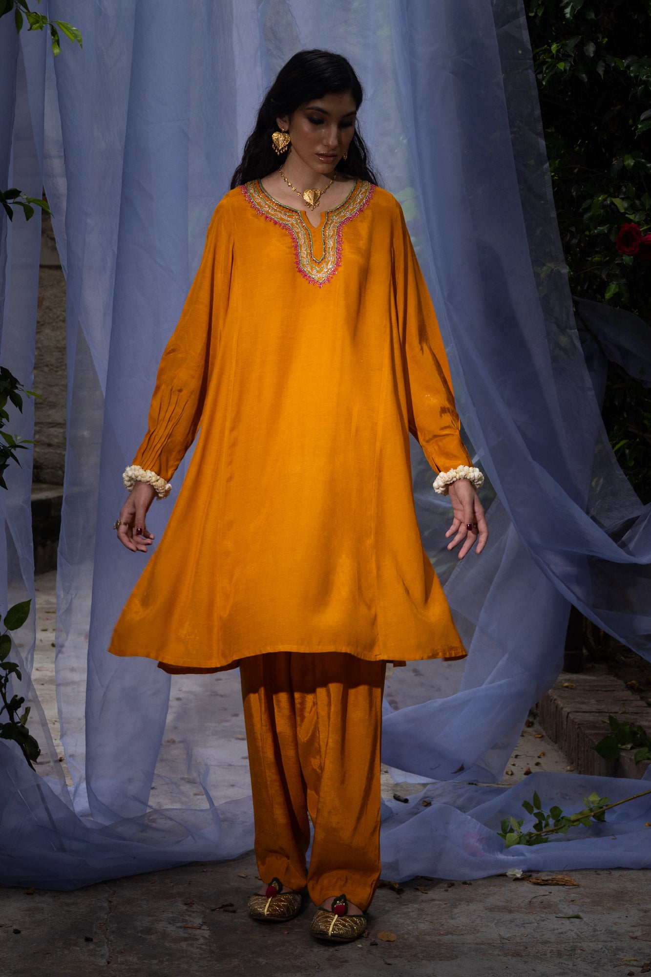 Gold Dusk Embroidered Set