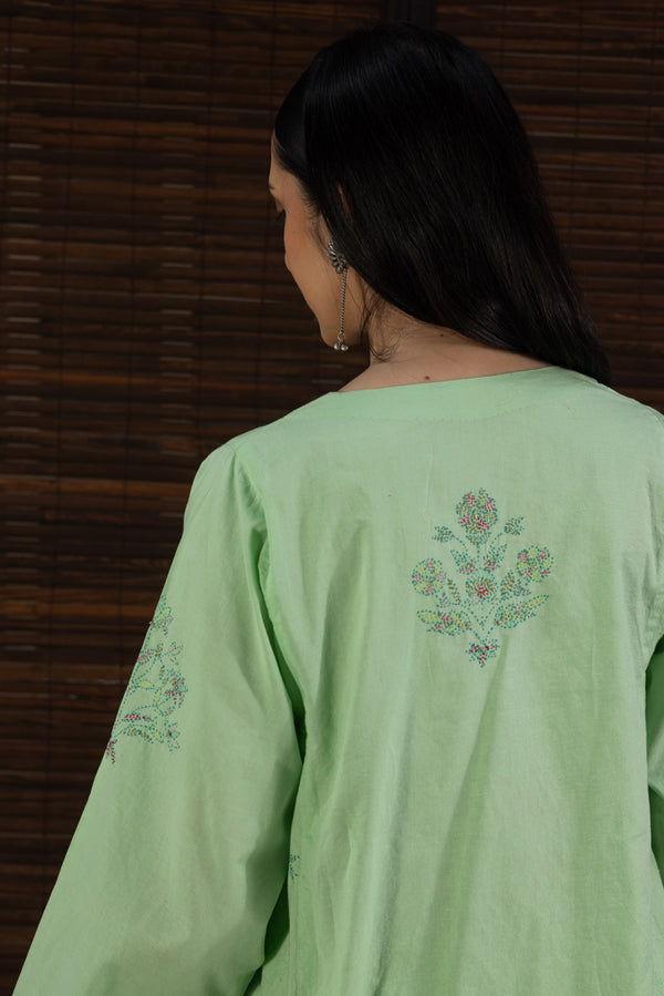 Hand-Embroidered 3-Piece Angrakha Set