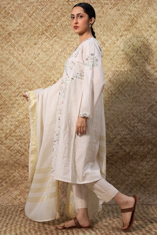 Hand-Embroidered 3-Piece Angrakha Set