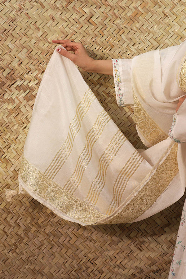 Hand-Embroidered 3-Piece Angrakha Set