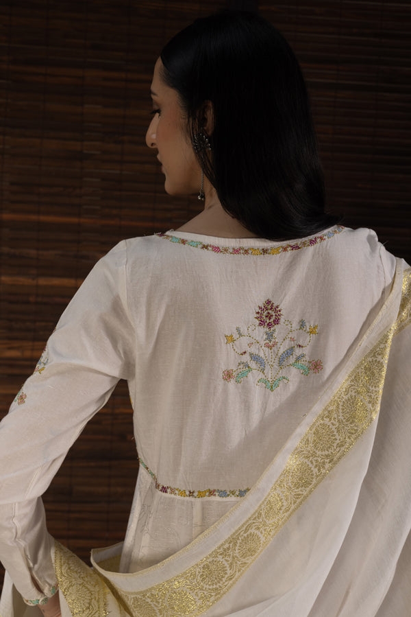 Hand-Embroidered 3-Piece Anarkali Set