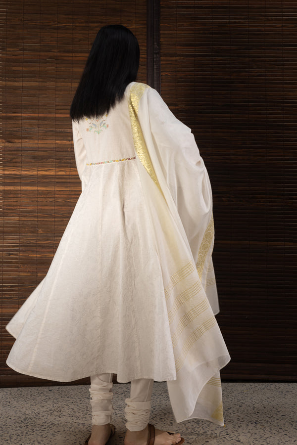 Hand-Embroidered 3-Piece Anarkali Set