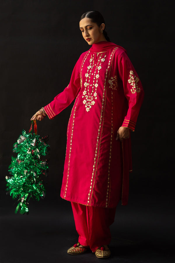 Handcrafted Gota Patti 3-Piece Ensemble