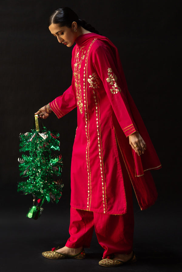 Handcrafted Gota Patti 3-Piece Ensemble