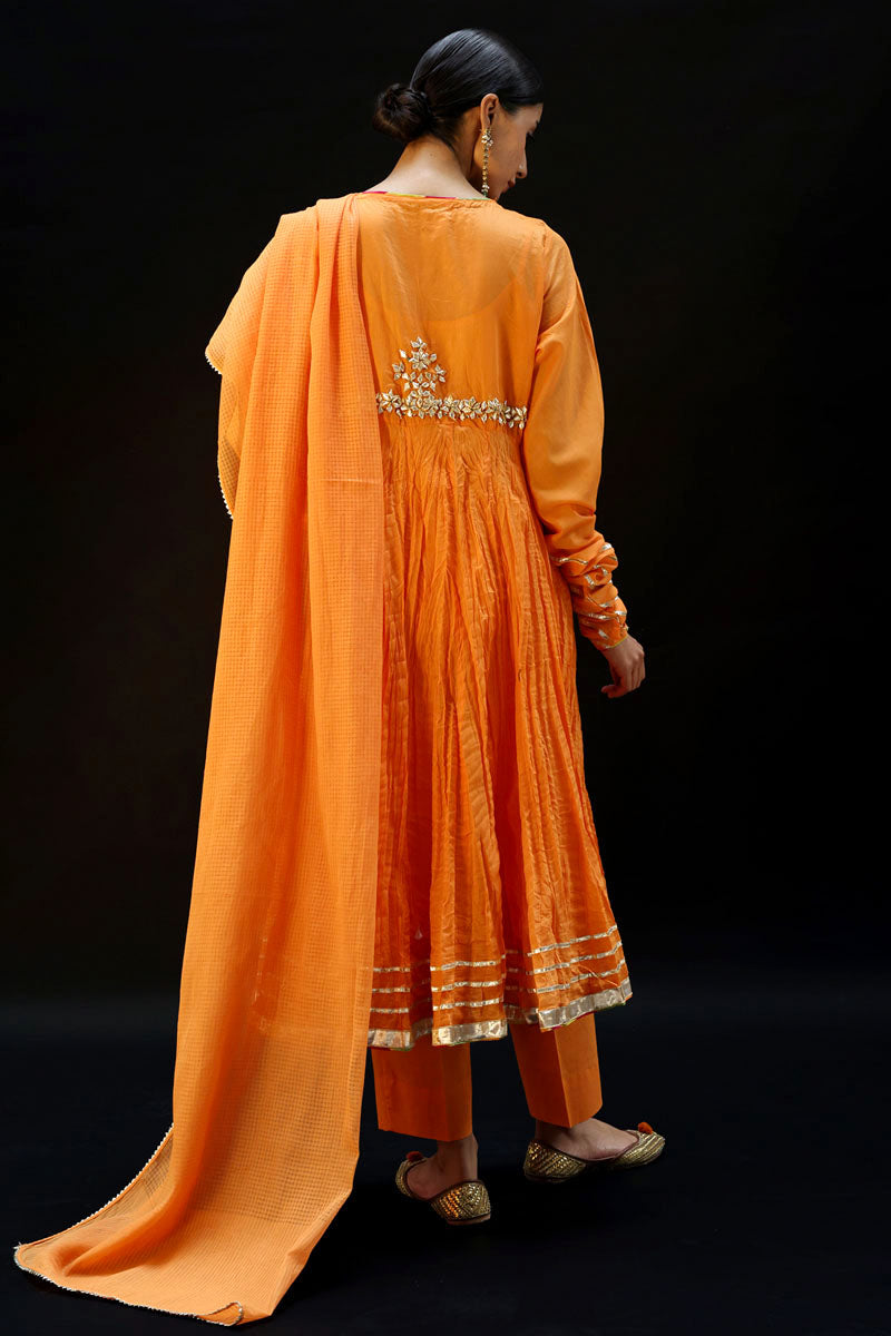 Golden Gota Anarkali Ensemble