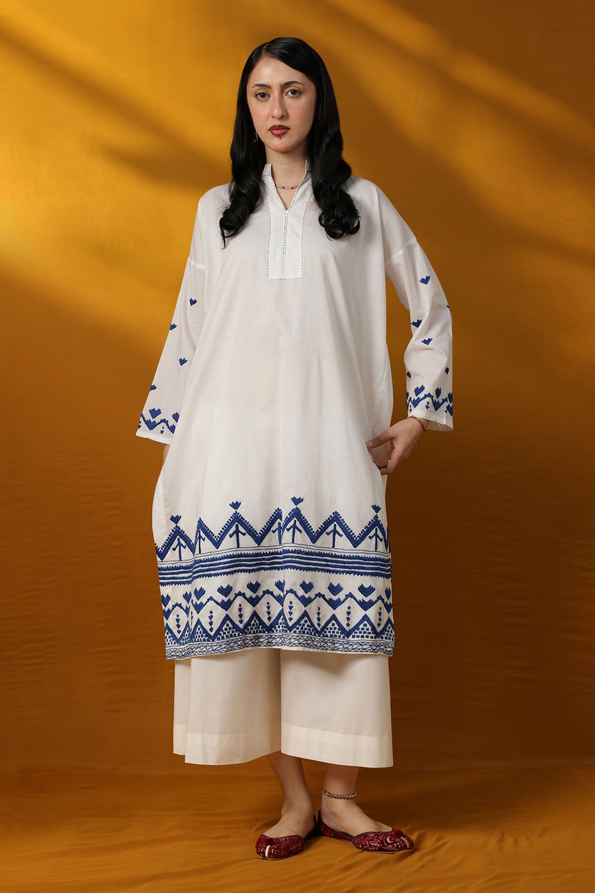 N K R Embroidered Shirt