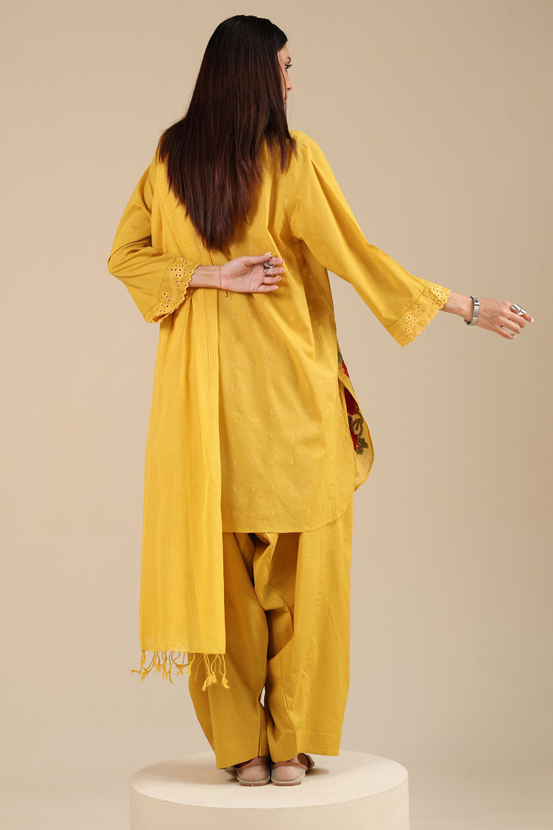 Embroidered Rosettes 3-Piece Suit