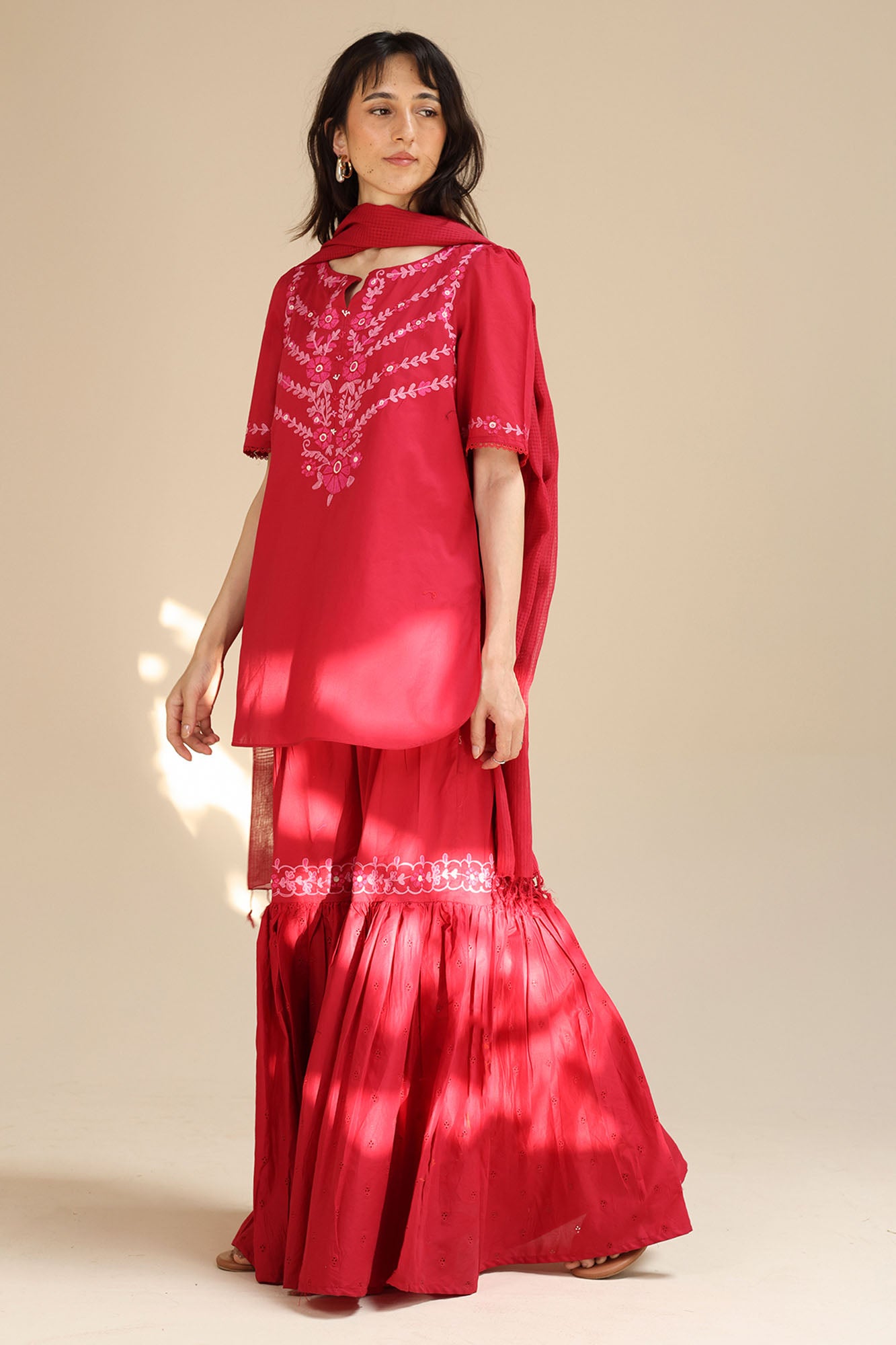 Handcrafted 3-Piece Gharara Set