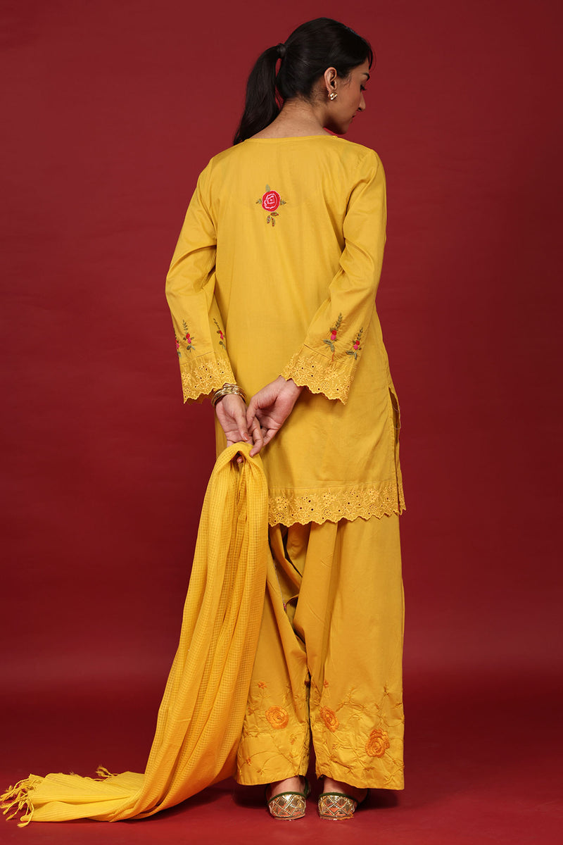 Hand Embroidered Farshi Ensemble