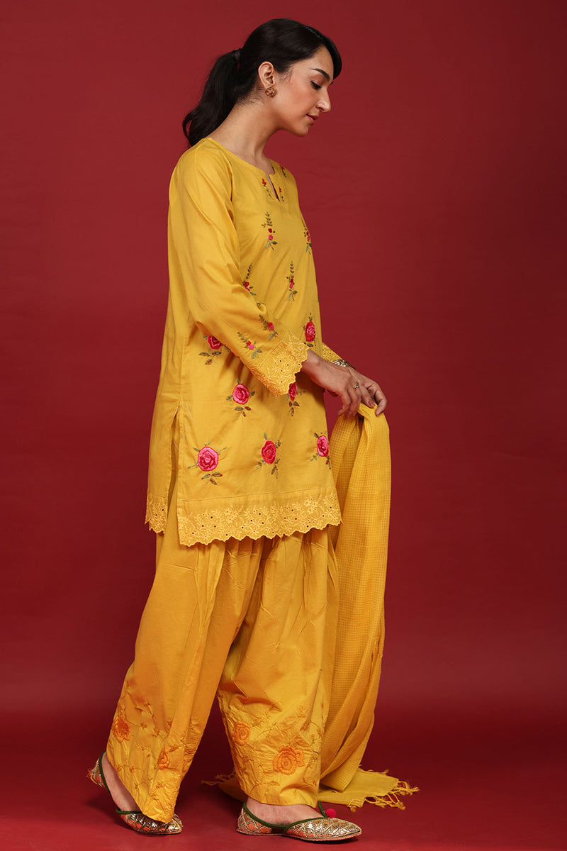 Hand Embroidered Farshi Ensemble
