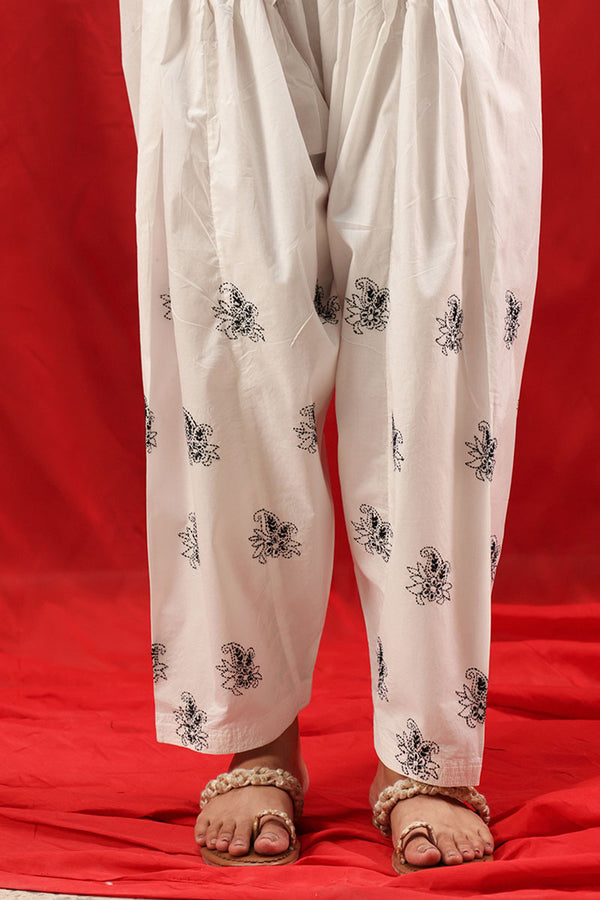 Hand-Embroidered Classic-Fit Shalwar