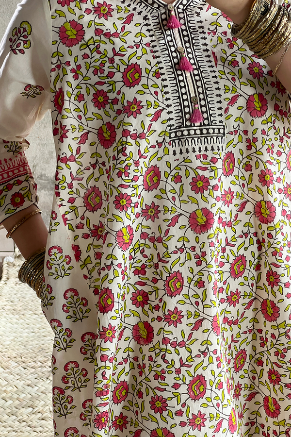 Hand-Black Printed Gulnar Set