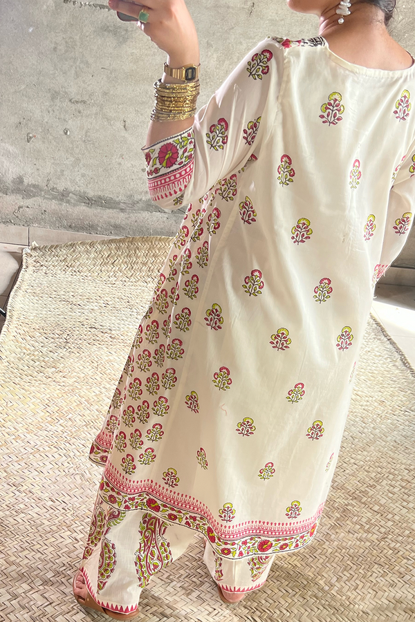 Hand-Black Printed Gulnar Set