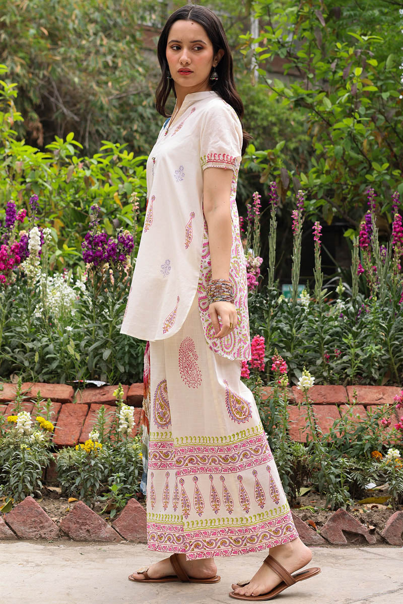 Hand-Block Printed Paisley Set