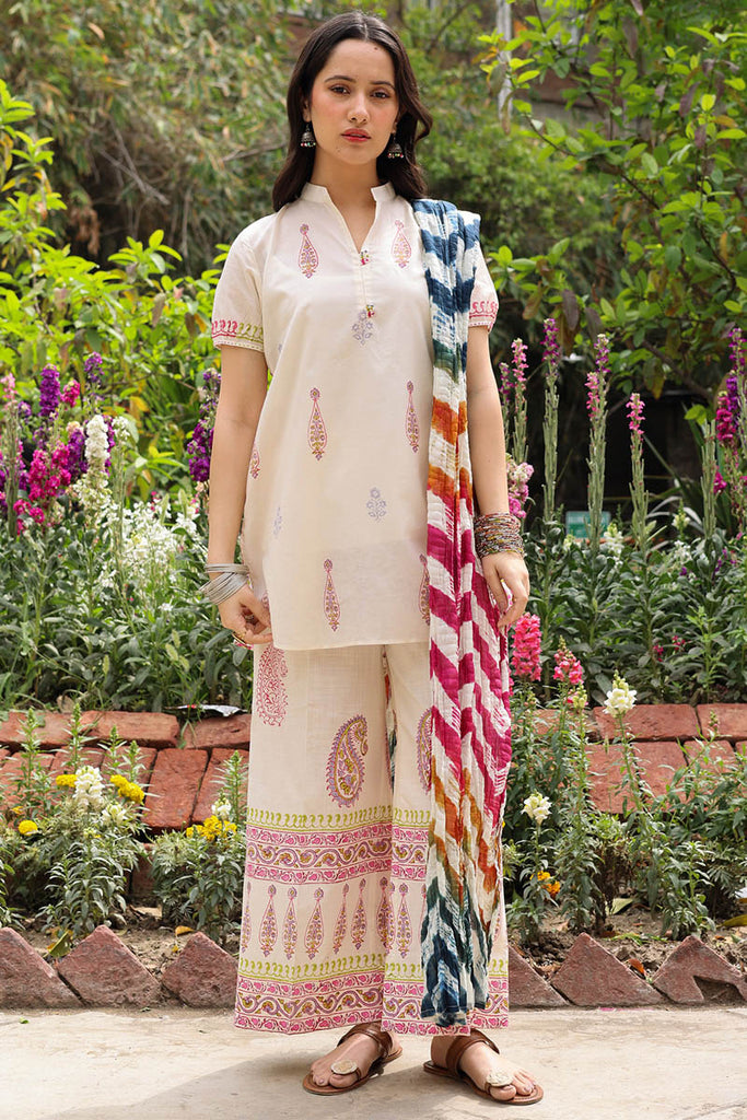 Generation Hand-Block Printed Paisley Set, view 1