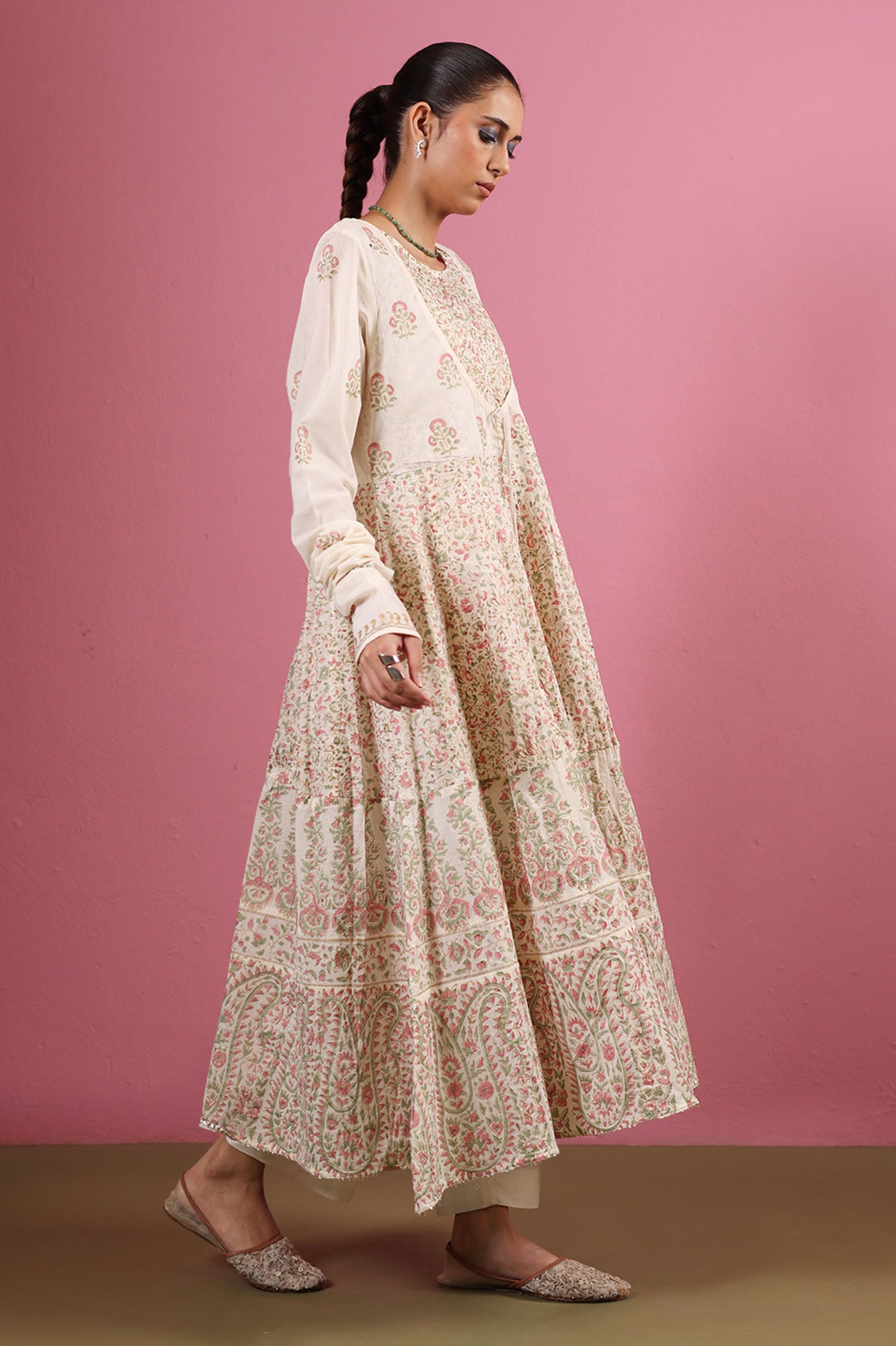 Block Printed Anarkali