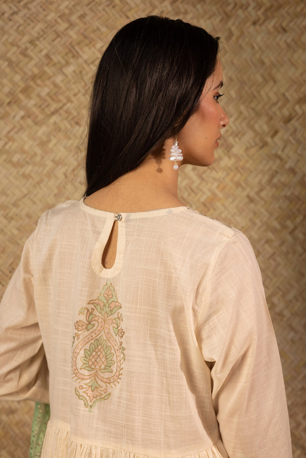 Block-Printed Anarkali Set