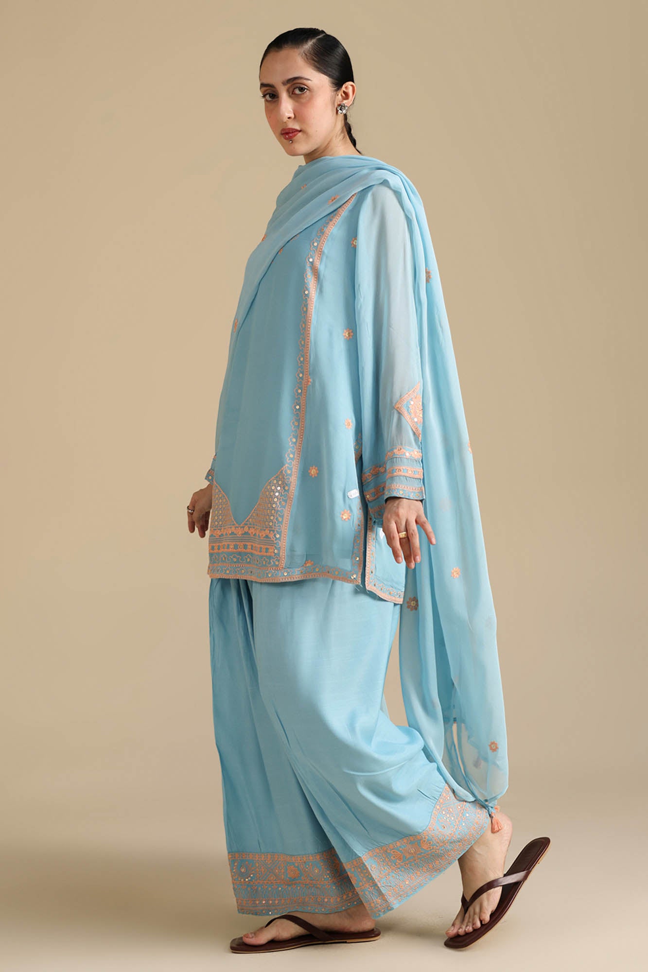 Embroidered Desi Set
