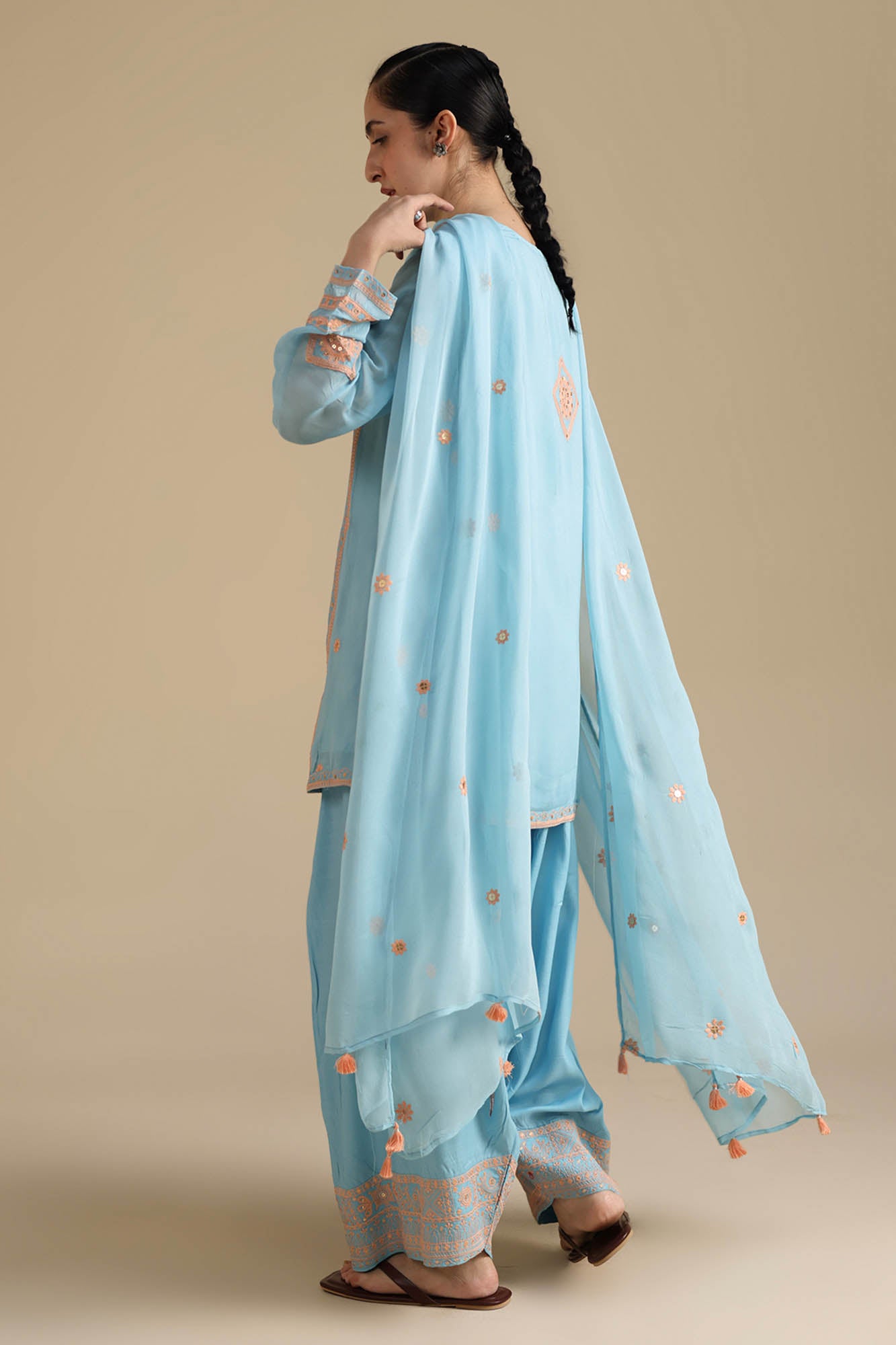 Embroidered Desi Set