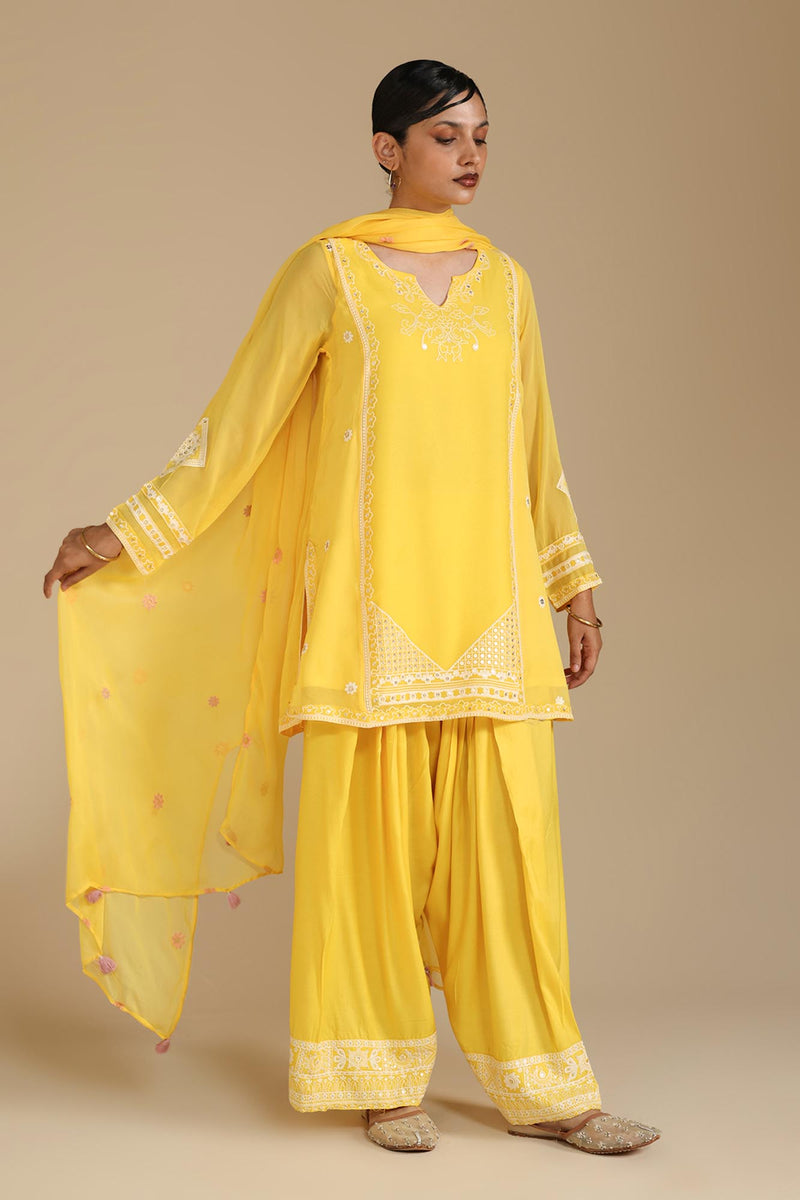Sheesh Embroidered Farshi Set
