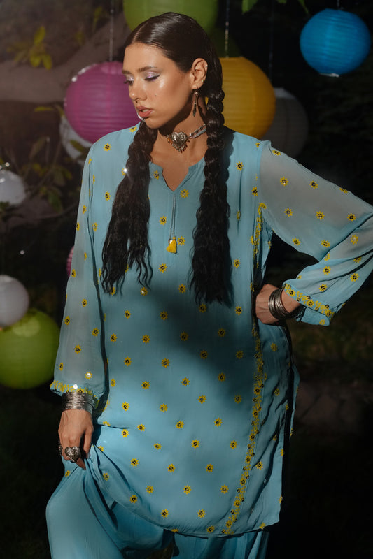Embroidered Sheesh Mahal Set