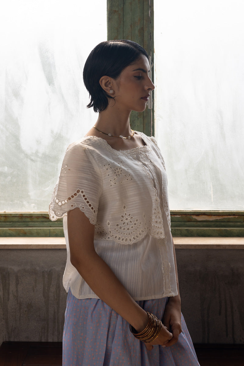 Midnight Broderie Edit Top