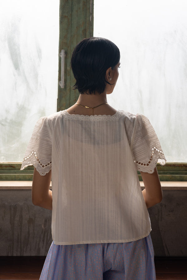 Midnight Broderie Edit Top