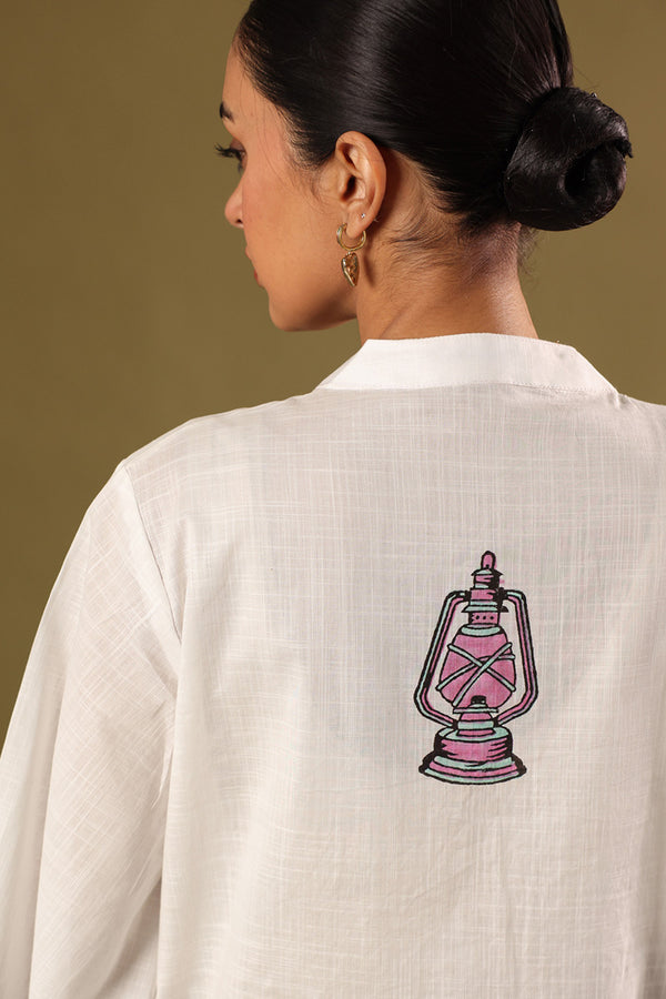 Hand-Block Printed Gulab Shirt