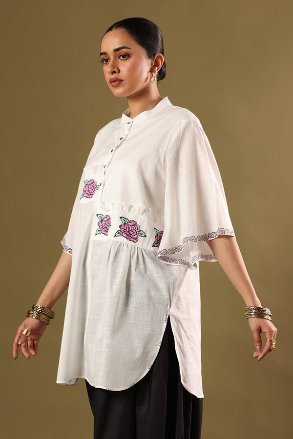 Hand-Block Printed Gulab Shirt