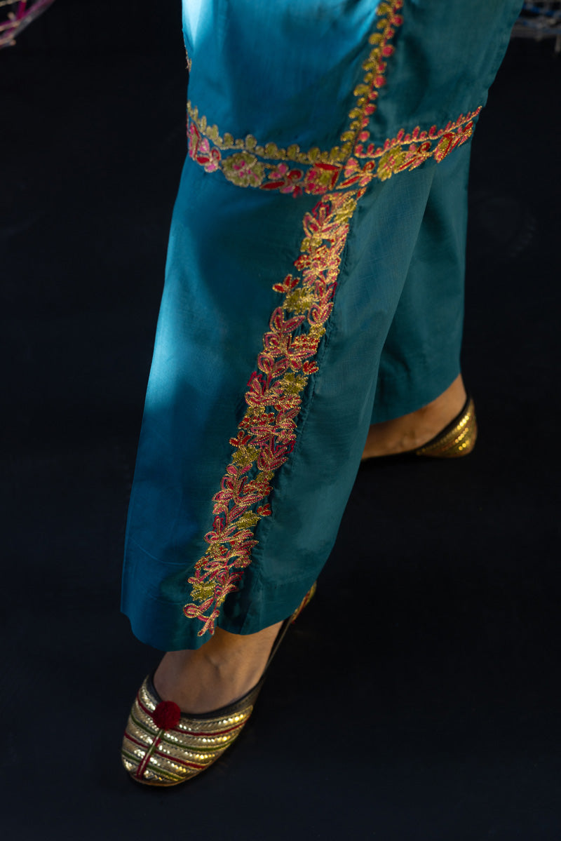 Embroidered Mehr Set