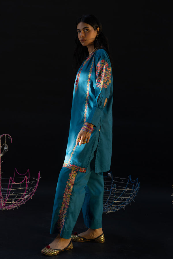 Embroidered Mehr Set