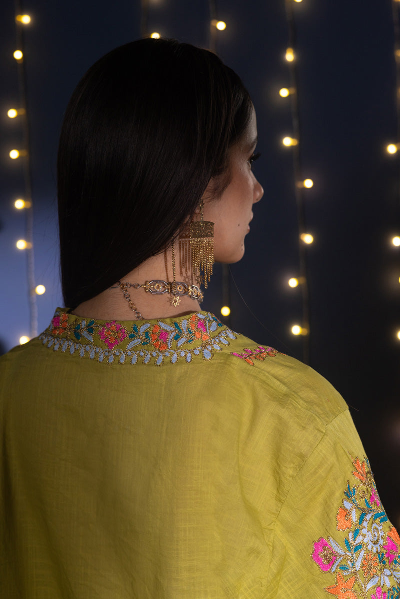 Embroidered Mehr Set