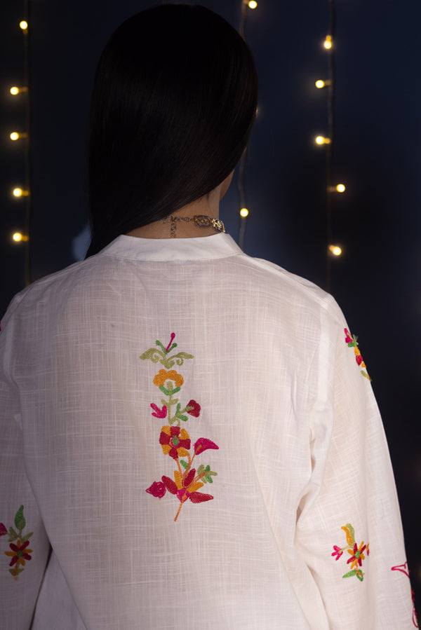 Phool Embroidered Kurta