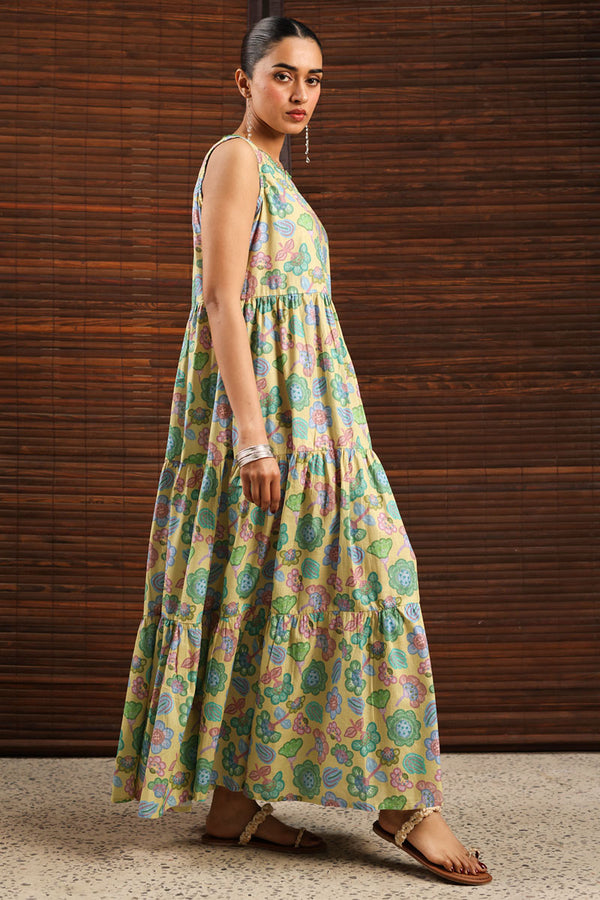 Printed Crazy Crochet Dress