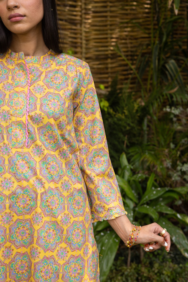 Printed Crochet Duo Set