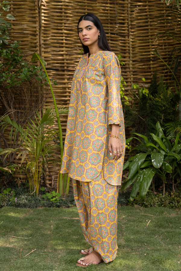 Printed Crochet Duo Set