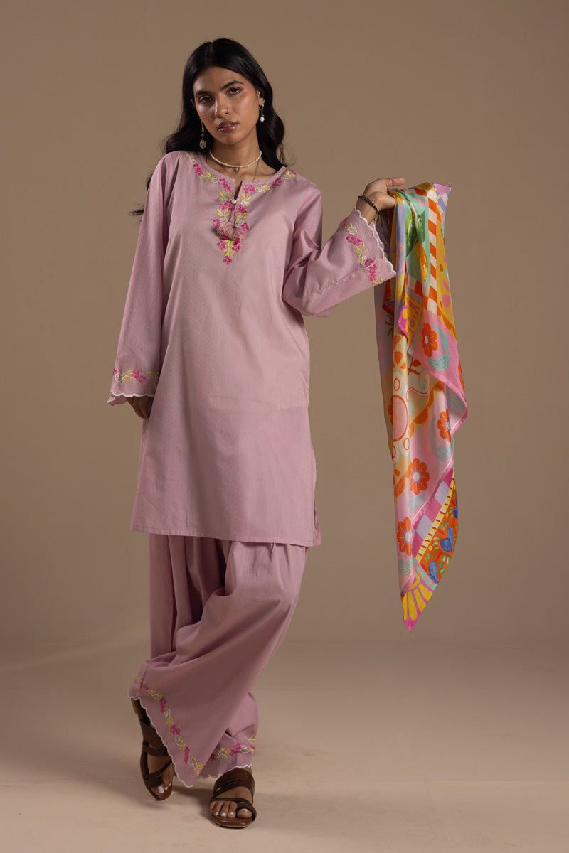 Embroidered Wrapped 3-Piece