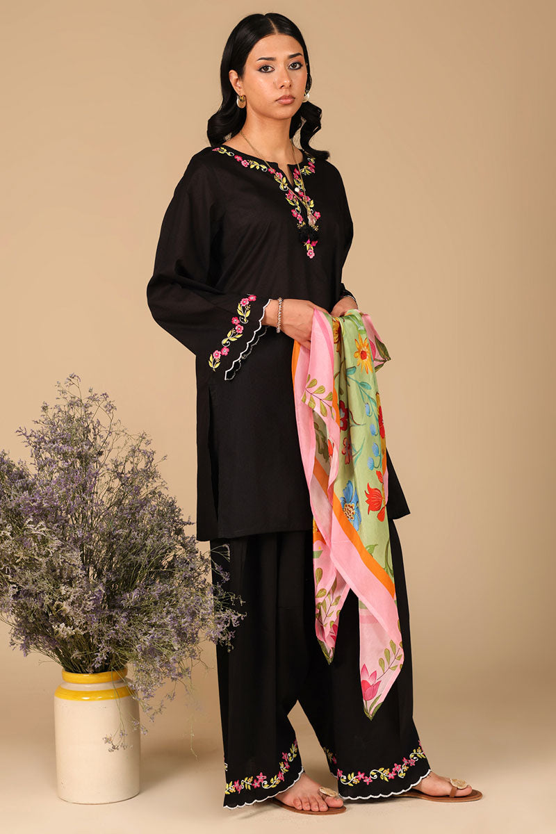 Embroidered Wrapped 3-Piece