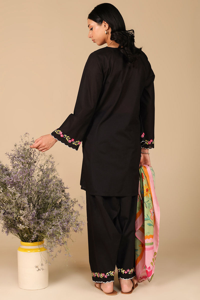 Embroidered Wrapped 3-Piece